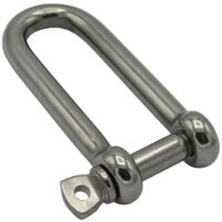Long D Shackle Stainless Steel 4MM (Marine Boat Rigging Sails Halyards Dee)
