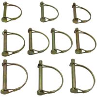 6MM Shaft Locking Pins x10 (60MM Round Retaining Wire Lock Trailer Clips)