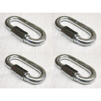 X4 8MM Galvanised Standard Quick Link - Rope Secure Attach Galv Maillon