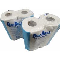 Toilet Roll 2 Ply 400 Sheets (Strong Bathroom White Loo Tissue Paper) x8