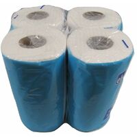 Toilet Roll 2 Ply 400 Sheets (Strong Bathroom White Loo Tissue Paper) x8