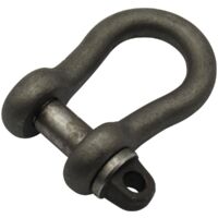 2.75 Ton Self Colour Large Bow Shackle With Screw Pin - BS3032 2750KG Lifting Towing Certified