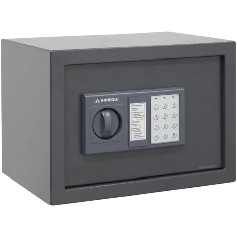 ARREGUI Class T25EB Caja Fuerte de Acero con Cerradura Electrónica, Teclado con Código Programable, Caja de Seguridad para Casa y Hogar, con Llave de Emergencia, 25 x 35 x 25 cm, 17 L