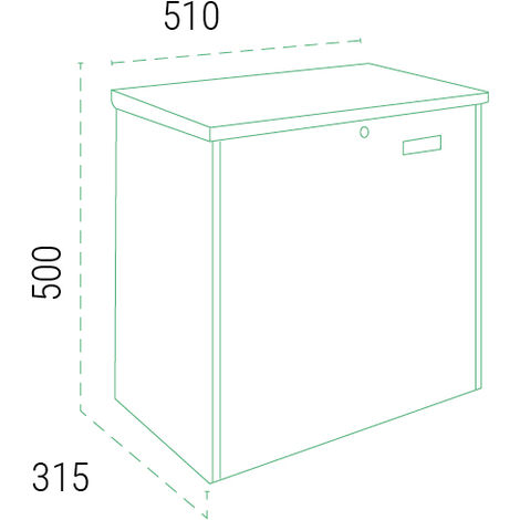 ARREGUI Multipack EP3004 buzón individual de acero para paquetería pequeña,  buzón para paquetes, negro