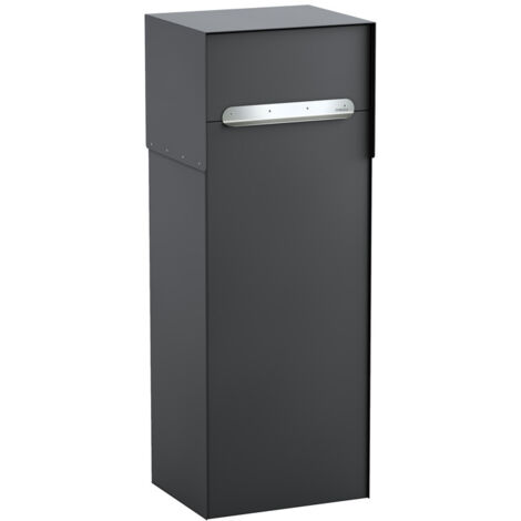 ARREGUI Multipack Base Doble Acceso EP3154 buzón individual de acero para paquetería grande, buzón para paquetes, recogida de paquetes trasera, negro