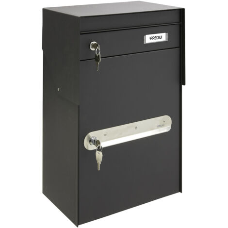 Cassetta Delle Lettere Americana Arregui USA Mail - Acciaio Nero, Bandiera Segnalatrice - Foto 5