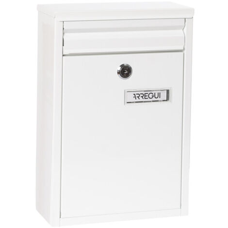 Buzon Exterior 320X220X80Mm Vertical Arregui Acero Blanco Zaguan E5751