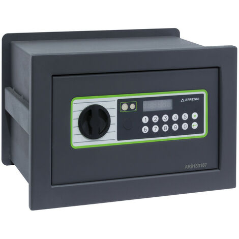 ARREGUI Supra 241110 Caja fuerte de empotrar a pared con cerradura de codigo electronico  Caja de Seguridad para casa y hogar  Fundo extensible  Fácil de instalar  21 x 32 x 15/25 cm
