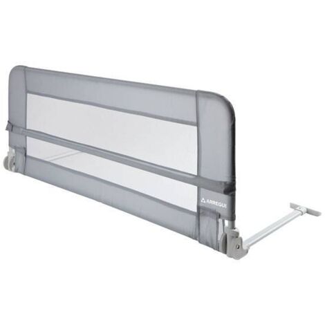 ARREGUI A-1044220 Barrera de cama abatible para niños y bebes, anticaidas infantil, barandilla de cama, 102x42 cm (Paquete de 1), estable y de fácil instalación, gris