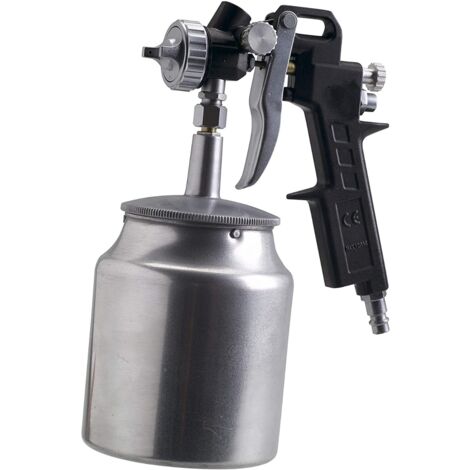 FERM Pistola a Spruzzo per Verniciatura con Serbatoio a gravità da 750 cc. Max. portata vernice dell'ugello 6,5 cfm