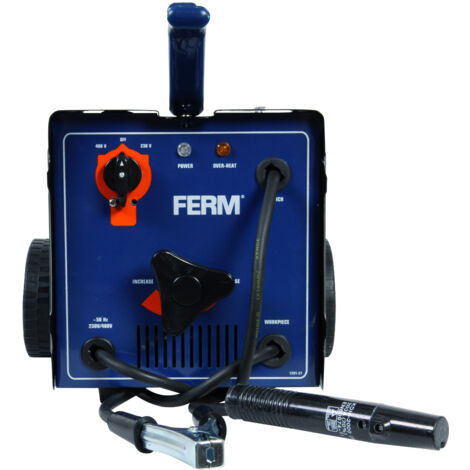 FERM Saldatrice Elettrica - 55-160A - Protezione Termica - Incl. Maschera Per Saldatura, Spazzola Metallica/Martellina