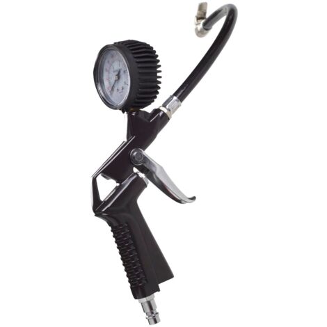 FERM Pistola Gonfiaggio Pneumatici con manometro - 8 bar - per compressore