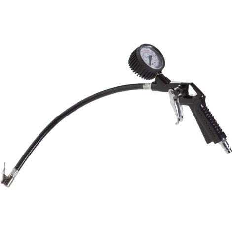 FERM Pistola Gonfiaggio Pneumatici con manometro - 8 bar - per compressore