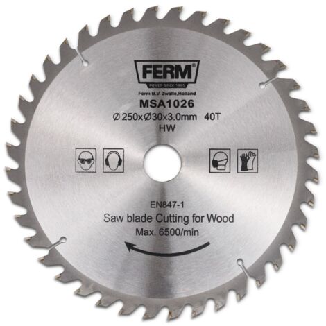 FERM Lama 250x30/16 40T TCT - per sega da banco  TSM1033 e TSM1034