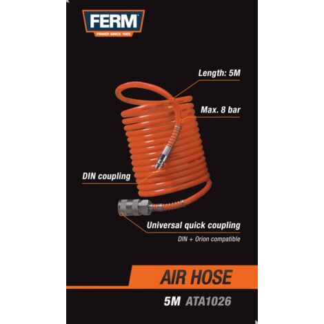 FERM Tubo aria compressa 5 m 8 bar