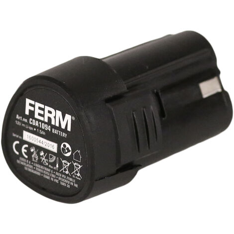 FERM CDA1094 Batteria agli ioni di litio – 1,5Ah - 12V- Per CTM1016/OTM1006/JSM1026