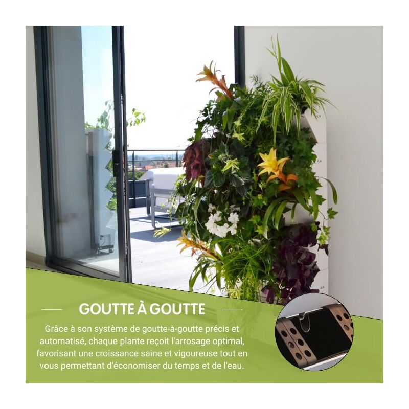 Vigar Vert Collection Pot Pots De Suspension Et 3-Unit Wall Pot, Green