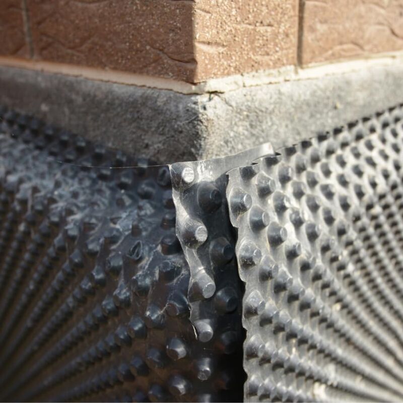Membrane De Fondation (DMS) - Rouleau 10m² (0.5m X 20m), Sans Bord Plat De Fixation, Neuve (ArtisanMat)