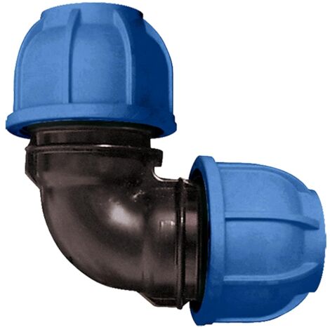 Jardibric – Raccord coude égal pour arrosage enterré – Raccord de compression PN10 – Diamètre 32 mm (Ø32) – Connexion étanche et sécurisée (1/2)