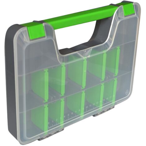Mallette de rangement Jardibric Compartiments Modulable avec 10 réglettes Coffret de rangement Outils (1/3)