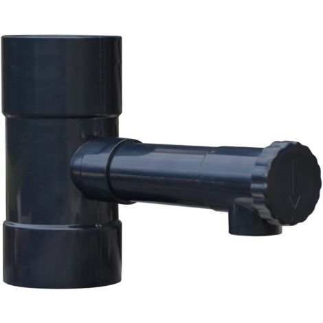 Jardibric – Raccord PVC récupérateur d'eau pour descente de gouttière Ø80 mm – Sortie Ø35 mm – Résistant aux intempéries et UV – Installation facile