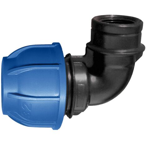 Coude Taraudé Jardibric Raccordements Arrosage Enterré Raccord de Compression PN10 (Ø32 F 20x27) (1/2)