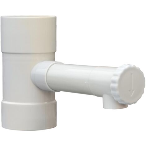 Jardibric – Raccord récupérateur d'eau de pluie Ø80 mm – Sortie Ø35 mm – PVC résistant aux UV – Installation facile et étanche