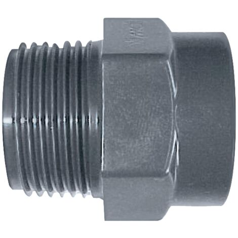 Mamelon PVC M/F Jardibric Raccords PVC à Visser PN10 Raccordements Arrosage Enterré (M 26x34 F 15x21)