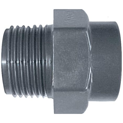 Mamelon PVC M/F Jardibric Raccords PVC à Visser PN10 Raccordements Arrosage Enterré (M 20x27 F 15x21)