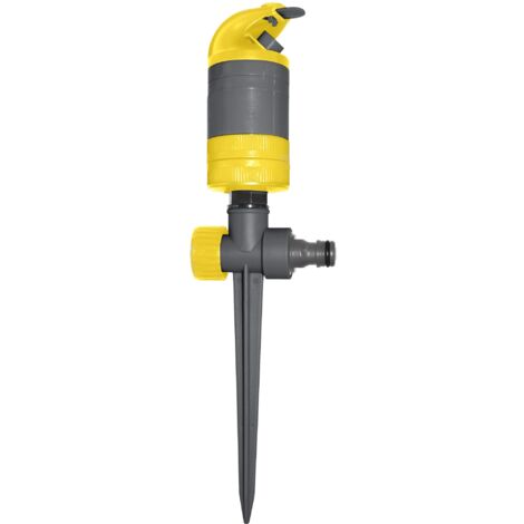 Jardibric – Turbine d'arrosage silencieuse sur pic en plastique – Portée réglable 3.5m à 11.5m – Angle de 30° à 360° – Irrigation précise et uniforme