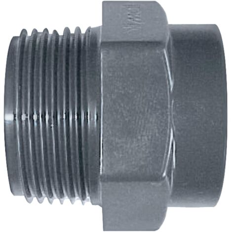 Mamelon PVC M/F Jardibric Raccords PVC à Visser PN10 Raccordements Arrosage Enterré (M 40x49 F 26x34)