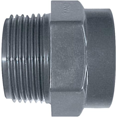 Mamelon PVC M/F Jardibric Raccords PVC à Visser PN10 Raccordements Arrosage Enterré (M 40x49 F 33x42)