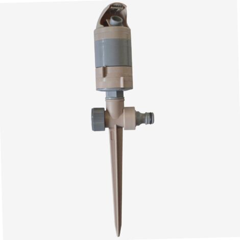Jardibric – Turbine de surface 2 jets sur pic – Portée réglable 3.5 à 11.5m – Angle ajustable 30° à 360° – Installation rapide et stable (1/6)