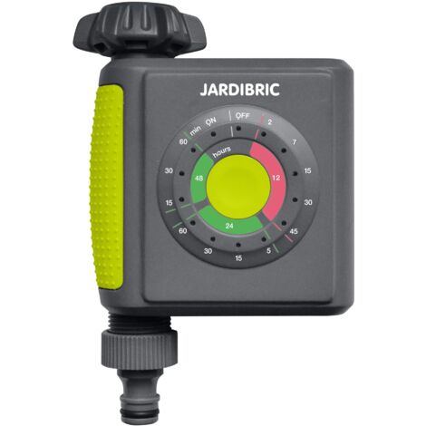 Programmateur d'Arrosage Nez de Robinet 1 Voie PNRCLICK Jardibric Fréquence de 12h à 48h, Durée de 2 à 60 Min pour Arrosage Automatique Efficace (1/5)