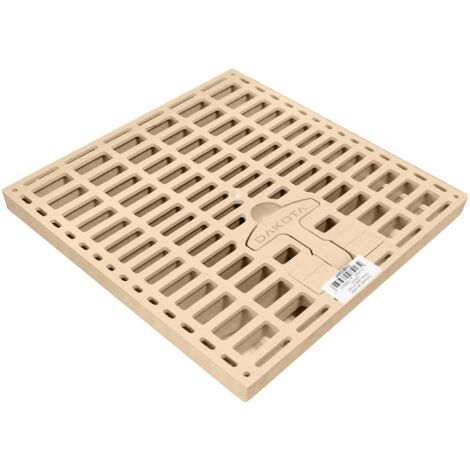 Jardibric – Grille de regard 40 x 40 cm – Polypropylène renforcé – Écoulement optimal des eaux pluviales – Prévention des obstructions