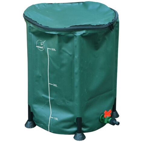 Jardibric – Réserve d'eau souple démontable 50L – Collecteur d'eau de pluie pliable – Matériaux durables – Système de stockage pratique