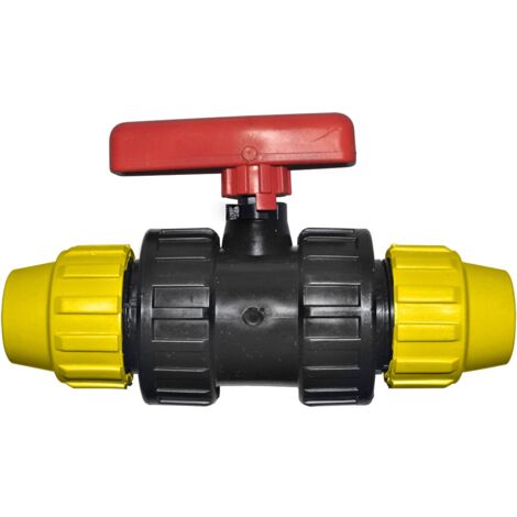Jardibric – Vanne de compression PVC Ø25 – Installation facile sans outils – Étanchéité fiable – Pour irrigation goutte-à-goutte et aspersion