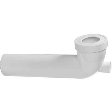 Pipe WC Jardibric longue coudée avec piquage 400mm F Ø40 M Ø100 Emboiture Ø85/105 (1/2)