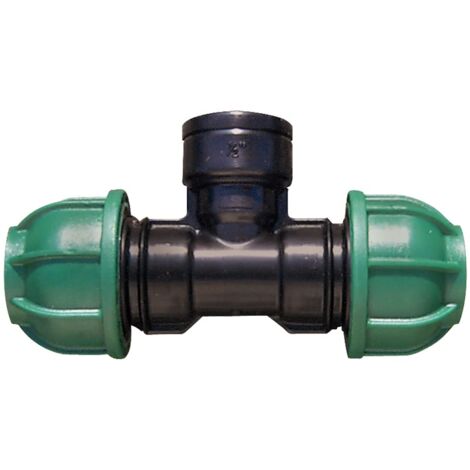 Jardibric – Té taraudé raccords de compression Ø20 mm – Pression PN10 – Filetage 15x21 – Connexion étanche pour irrigation durable