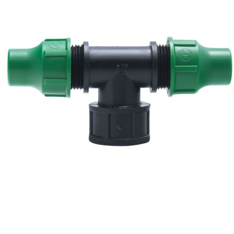 Jardibric – Raccord rapide tuyau Té Ø16 mm – Sortie femelle 20x27 – Polypropylène durable – Étanchéité optimale pour irrigation jardin