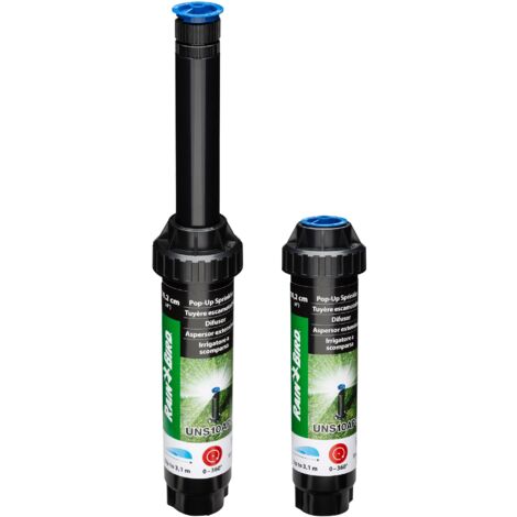 Rain Bird – Arroseur tuyère réglable 2,10 à 3,10m – Secteur 0° à 360° – Raccord 1/2 femelle – Joint racleur breveté pour éviter les fuites - US410B