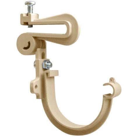 Profilté Crochet Étrier Monté Jardibric Ø16 Sable – Pour Gouttière Ø50 PVC – Installation Solide
