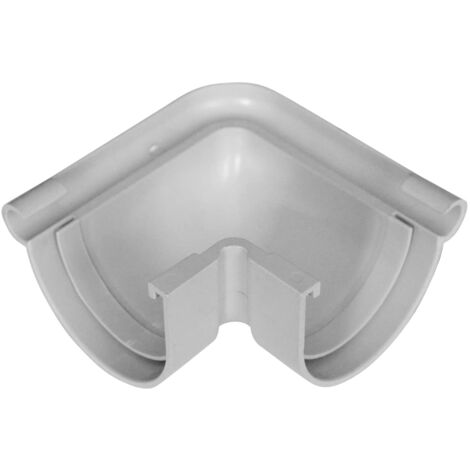 Jardibric – Raccord d'angle de gouttière 90° Ø 16 en PVC – Écoulement fluide des eaux pluviales – Installation facile – Pour gouttières Ø50