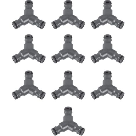 Lots de 10 Raccord D'arrosage Jardibric Connecteur Triple Rapide