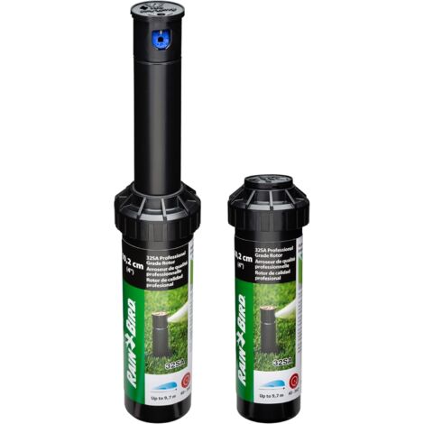 Rain Bird – Arroseur à turbine réglable 40° à 360° – Portée 4,60 à 10,70m – Élévation 10cm – Buse 3,0 pour irrigation précise
