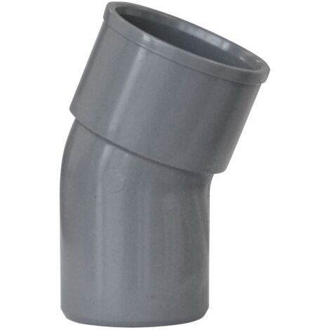 Coudes PVC 22°30 Jardibric Mâle Femelle Raccords d'évacuation Ø40 (1/2)