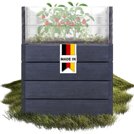 Garantia Ergo Quadro Turbo Hochbeet M 75 + Wachstumsmodul Farbe wood, 80x60 cm
