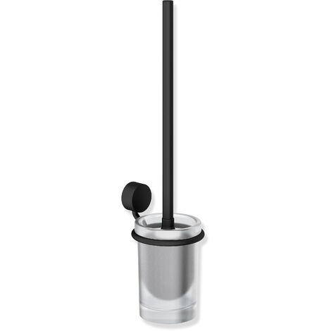 HEWI WC-Bürstengarnitur System 815 schwarz matt, Toilettenbürste mit Halterung (1/3)