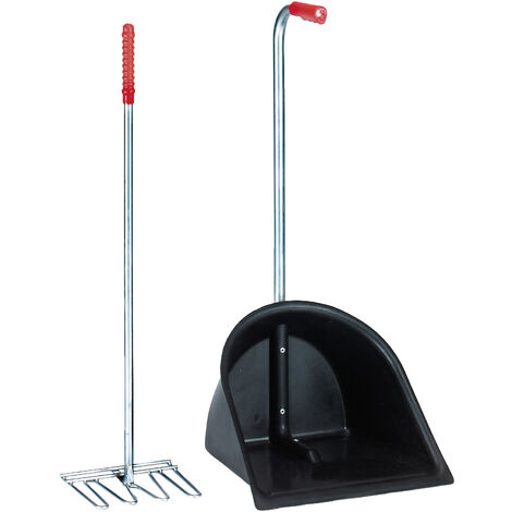 KERBL Mistboy schwarz Höhe 75 cm, Mistkratzer für die Reinigung von Pferdeboxen