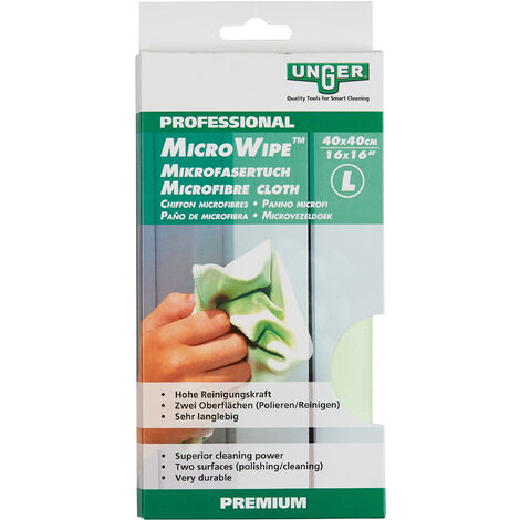 Unger Microfaser-Glastuch 40x40 cm zum Reinigen Mikrofasertuch 79050
